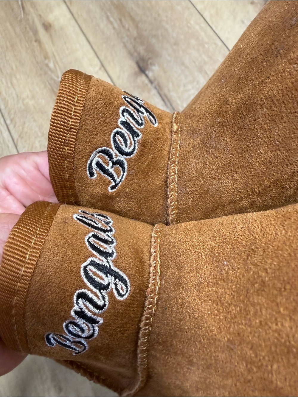 Cincinnati Bengals Women's Faux-Suede Ankle Booties in Chestnut Brown 10
